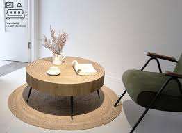 Mesa de centro de madera redonda de diseño moderno para el hogar y el hotel, muebles de sala de estar, mejora de precios al por mayor, exportador indio - Product Image 2