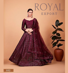 Belle collection de vêtements de mariage de créateur Tenues occasionnelles et de soirée Lehengas en soie tigré au prix de gros - Product Image 1