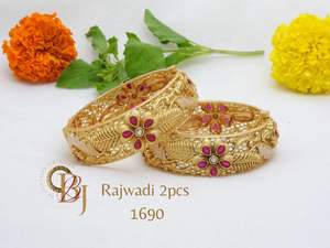 INDIAN JEWELLERY TRADITIONAL and FASHIONABLE ANTIQUE COPPER GOLD PLATED BANGLES and WOMEN WEDDING BANGLES WOMEN and <b>GIRLS</b> - Product Image 2