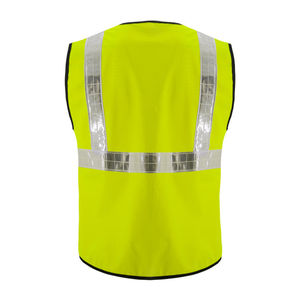 Veste de sécurité et gilet de travail pour homme, imperméable, respirant, haute visibilité, 100% polyester, service OEM, noir réfléchissant - Product Image 6