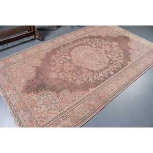 Tapis turc vintage, tapis de 5,2 x 9 pieds, tapis persan rouge brun - Product Image 2