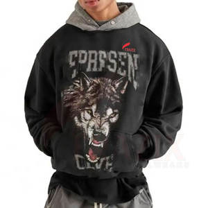 Dernier modèle Sweats à capuche respirants à épaules tombantes pour hommes Sweats à capuche d'hiver à motif solide prix de gros - Product Image 1