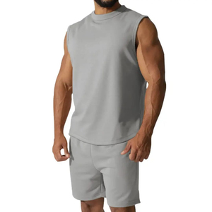 Tendance hommes été 2 pièces survêtement ensemble court unisexe survêtement imprimé à manches courtes été Shorts t-shirt ensemble hommes - Product Image 2