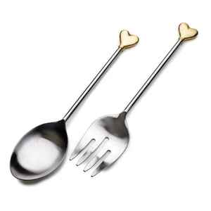 Premium Quality Brass Spoon & Fork <b>Set</b> <b>Gold</b> Plated Salad Server Sustainable Salad Server <b>Cutlery</b> <b>Set</b> Royal Family Flatware <b>Set</b> - Product Image 6