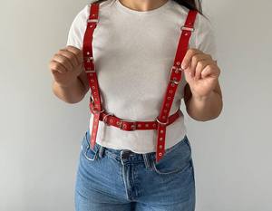 <b>Harness</b> For Women Leather Gothic Chest Strap And Waist Belt Adjustable Body Accessory LWH-0094 - Product Image 4