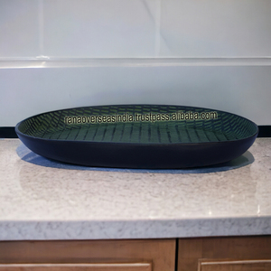 Hot Selling Wholesale Metal Oval Tray Decorative Metal Fruit Dish and Platter for Dining Table Centerpieces - Product Image 2
