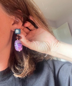 Pendientes de resina de joyería de moda de pendientes hechos a mano para mujeres y niñas aspecto clásico - Product Image 5