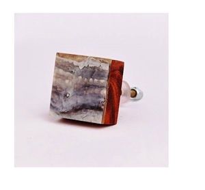 Bouton de tiroir rond en bois bleu pour finition de montage d'armoire Type 3 boutons en marbre les plus vendus avec couleur personnalisée - Product Image 6