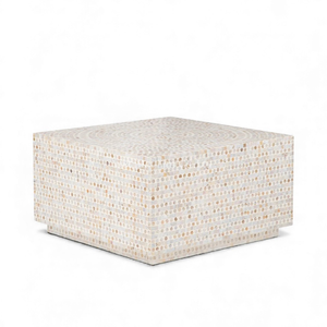 Mesa de Centro Hecha a Mano con Incrustaciones de Nácar, Muebles de Primera Calidad con Incrustaciones de Concha para Decoración del Hogar - Product Image 1