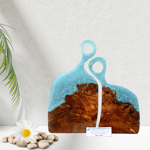 Articles chauds-Plateau en bois en résine époxy avec de nombreuses couleurs scintillantes pour servir et décorer Fabriqué au Vietnam - Product Image 2