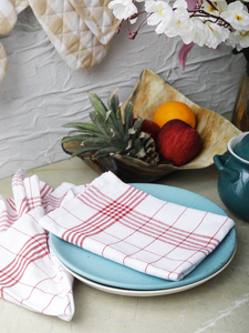 Chiffons de nettoyage de cuisine 100% coton avec motif à carreaux carrés tissés Serviettes de cuisine à usage domestique - Product Image 4