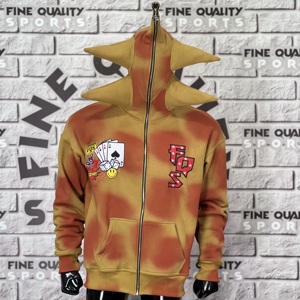 เสื้อฮู้ดฮอร์นมีฮู้ดฮอร์นมีซิปแบบ100% 500 GSM แนววินเทจ - Product Image 3