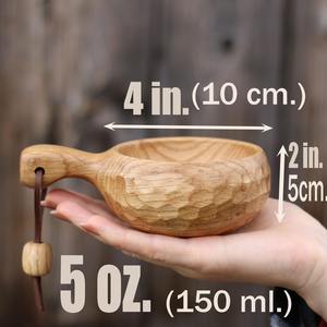 Mug de camping en bois de style classique avec poignée, écologique et étanche pour la randonnée et les voyages à bas prix - Product Image 2