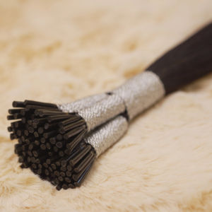 Extensiones de cabello con micropunta de pegamento de queratina italiana de alta calidad, extensiones de cabello largo de Color Natural Remy humano dibujado doble para mujeres - Product Image 1