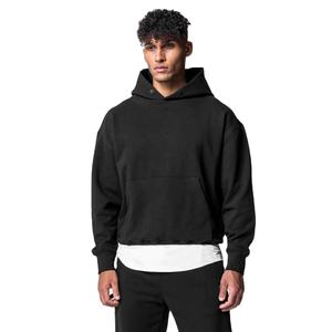 Ensemble survêtement décontracté et tendance pour homme avec impression de logo en stock – Pantalon de jogging et sweat à capuche amples pour l'entraînement en extérieur - Product Image 4