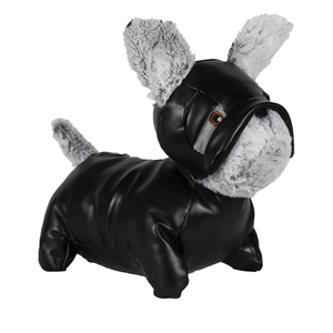 1.2kg di cuoio nero cane tiratore Stopper tessuto Anti-schiacciamento porta/finestra decorazione per la casa e regalo di animali - Product Image 1
