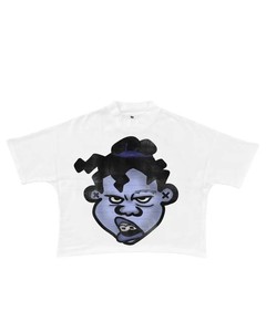 Camisetas de manga corta de verano Y2K para hombre, Camiseta con estampado gráfico de dibujos animados personalizados, camiseta de gran tamaño para hombre recortada Hip Hop Boxy Fit OEM - Product Image 5