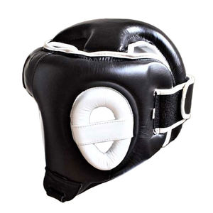 Casque de protection facial en cuir de vachette personnalisé OEM pour l'entraînement et le sparring en MMA, Kickboxing, Karaté, Taekwondo - Product Image 5