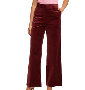 <b>Ladies</b> Streetwear Outdoor Fleece Breathable Pants Stacked Flare Plain Blank Grey Velour <b>Velvet</b> Track Pants Nonwoven Weaving - Product Image 3