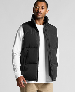 Chaleco acolchado negro para hombre talla XL, estilo urbano, con cremallera completa, cuello alto, cortavientos, poliéster, chaqueta casual de invierno, precio económico, MOQ bajo - Product Image 3
