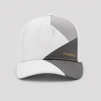 Casquette de golf respirante à blocs de couleur, casquette de baseball haute performance avec ventilation découpée au laser, légère, pour le sport, avec logo personnalisé pour homme