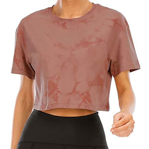 เสื้อครอปของผู้หญิงผ้าฝ้ายระบายอากาศเสื้อครอปเปล่าสำหรับ100% บริการ OEM โลโก้ตามสั่ง - Product Image 4