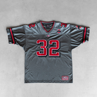 Venta al por mayor de diseño personalizado de fútbol americano Retro Mesh Jersey totalmente sublimación impresa de gran tamaño corto de talla grande
