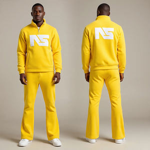 Nouvel ensemble de survêtement d'hiver uni pour homme / Streetwear ample avec sweat à capuche et pantalon de survêtement à taille élastique / Ensemble oversize uni pour homme - Product Image 6