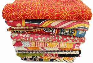 Multicolor surtido Vintage Kantha edredones invierno algodón Hotel uso venta al por mayor hecho a mano orgánico impreso manta colcha - Product Image 6