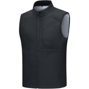 Gilet d'extérieur personnalisé pour homme, décontracté, respirant, léger, softshell, chauffant, avec poche, sans manches, fermeture éclair - Product Image 1