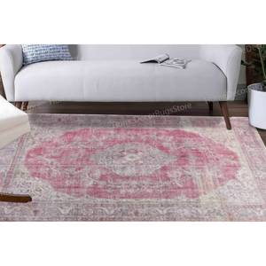 Tapis imprimé à motifs médaillon doux : Décoration de bureau turque bohème, cadeau pour escalier, tapis en chenille - Product Image 2