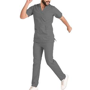 Ensembles de gommage en polyester Spandex coloré pour femmes d'uniformes de ménage d'hôpital du Pakistan avec tissu tricoté - Product Image 3