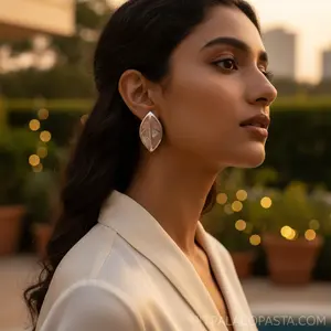 Boucles d'oreilles en argent 925 avec nacre rose, cadeau pour femme - Product Image 2