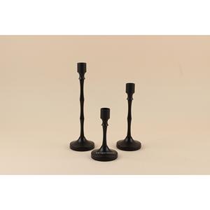 Set of 3 Decorative Metal <b>Taper</b> <b>Candle</b> Holder for Tabletop Home Lighting Decoration Black Finished <b>Candle</b> <b>Taper</b> - Product Image 2