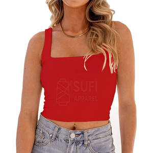 Top Corto de Punto para Mujer, Estilo Casual de Verano, Ajustado, para Gimnasio, Yoga, Fitness, Ejercicio, Top para Combinar - Product Image 1