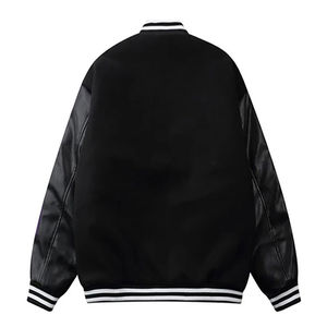 Vestes d'université pour hommes de grande taille veste universitaire Letterman avec logo personnalisé veste en tissu de coton vierge pour hommes vente en gros - Product Image 6