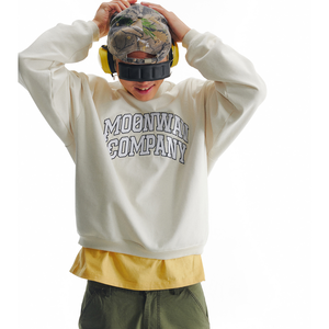 High Quality Heavyweight Cotton Unisex Oversize Screen Printing Embroidery <b>Sweatshirt</b> Custom Hoodie Crew Neck <b>Men's</b> <b>Sweatshirt</b> - Product Image 2