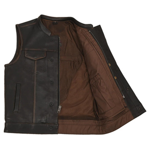 Producto de cuero Chalecos de moto para hombres Chaleco de club de cuero para montar en motocicleta personalizado tradicional para adultos - Product Image 4