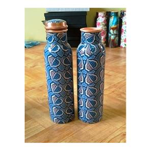HOT SELLING Auric Copper Handmade Personalized <b>Water</b> <b>Bottle</b> Thermal Insulation Eco-Friendly Durable 350ml-1000ml Capacity Made - Product Image 5