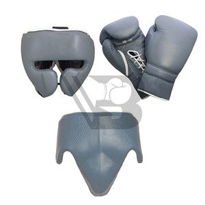 Ensemble d'entraînement et de sparring en cuir véritable, logo personnalisé, ensemble de boxe doré, gants de boxe de haute qualité, arts martiaux - Product Image 3