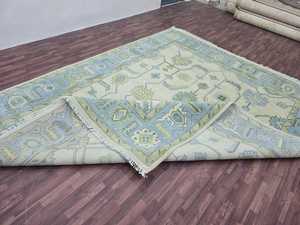 Vente chaude Premium Tapis En Laine Fait Main Moderne Oushak Conception Abstraite Tailles Personnalisables pour La Prière À La Maison Pique-Nique Utilisation - Product Image 5