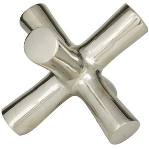 Argent poli métal abstrait Sculpture moderne maison bureau décor bureau ornement contemporain aluminium moderne poli sculpture - Product Image 1