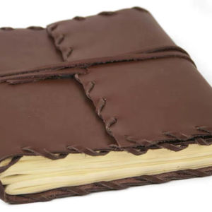 Libro de bocetos de papel de algodón hecho a mano Vintage, diario de viaje, hilo de coser, encuadernación forrada/sin forro, libro de notas, cubierta de cuero para regalo - Product Image 1