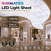 Feuille de rétroéclairage LED UL ETL en stock, feuille LED flexible 24V, panneau LED blanc chaud pour sol et plafond en marbre