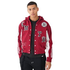 Chaqueta Acolchada de Lana para Hombre, Estilo Urbano, Personalizada, Resistente al Viento, con Logotipo Frontal en Cuero Genuino, para Invierno, Fabricante de Ropa Urbana - Product Image 1