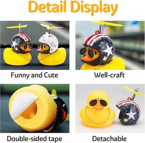 Biểu Tượng Tùy Chỉnh Cổ Điển Khuyến Mại Vàng Cao Su Vịt Với Mũ Bảo Hiểm Bán Buôn Xe Đạp Chuông Phụ Kiện Với Gió Phá Vịt - Product Image 4