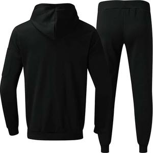 ชุดวอร์มผู้ชายแบบลำลองสำหรับฤดูหนาว 2 ชิ้น ลายเรียบ สีตามสั่ง ซิปยาวเต็มตัว คอปก ปกติ ระบายอากาศได้ดี น้ำหนักเบา - Product Image 3