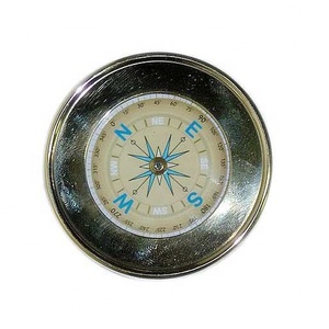 Boussole en laiton au design antique Compagnon de voyage de poche portable Randonnée Camping Sports de plein air Guide de montre lumineux de style nautique - Product Image 5