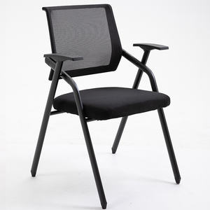 Chaise d'entraînement moderne en métal avec tablette d'écriture et roulettes, design durable pour l'école, la salle de classe, la salle de réunion et le bureau à domicile - Product Image 1