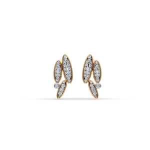 Lab-Grown Diamond Earrings with <b>Leaf</b> Cluster Design - Product Image 1